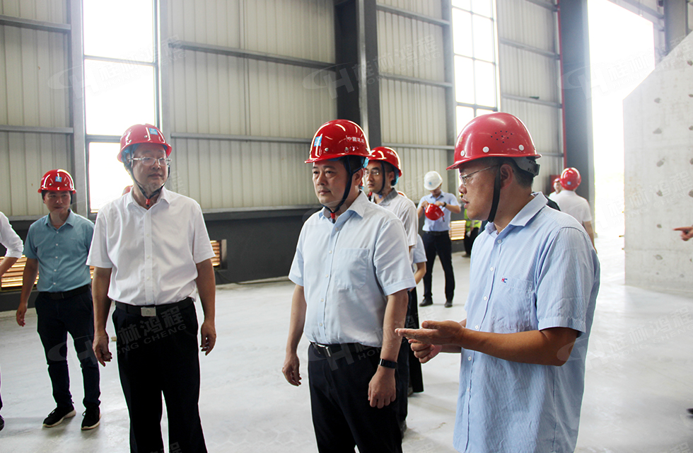 热烈欢迎市长李楚一行莅临桂林鸿程宝山工业园区督导工作